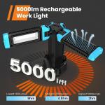 Rechargeable 5000 Lumen Cordless Work Light Kit