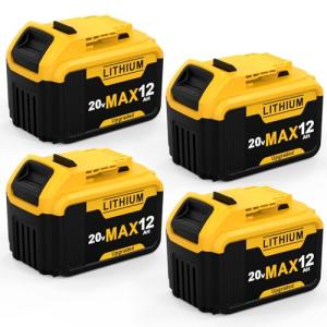 12Ah Replacement Battery for Dewalt 20V Tools