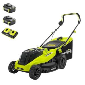 SnapFresh 40V Cordless Electric Lawn Mower with Bagger