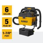 DEWALT 6 Gallon Wall-Mounted Wet Dry Vacuum