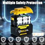 12Ah Replacement Battery for Dewalt 20V Tools