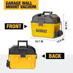 DEWALT 6 Gallon Wall-Mounted Wet Dry Vacuum
