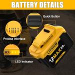 12Ah Replacement Battery for Dewalt 20V Tools