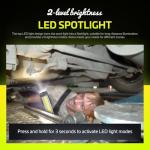 WARSUN 2PC Rechargeable Magnetic COB Work Light