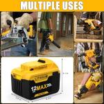 12Ah Replacement Battery for Dewalt 20V Tools