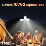 CAVN Portable Cordless LED Camping Light 2200 Lumens