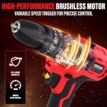 TEENO 20V Cordless Power Tool 6-Piece Set