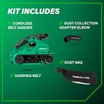 Metabo HPT Cordless Brushless Belt Sander Kit