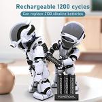 POWEROWL 4-Pack Rechargeable AA Batteries with Charger