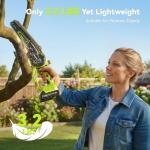 Cordless Mini Chainsaw with 2 Batteries, 8 & 6 Inch