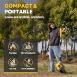 Alloyman 20V Cordless Tiller with Batteries and Charger