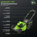 Greenworks 40V Self-Propelled Cordless Lawn Mower