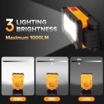 LUTEC 1000 Lumens Magnetic Rechargeable Work Light