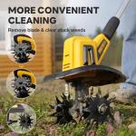 Alloyman 20V Cordless Tiller with Batteries and Charger