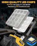 LIVOWALNY 70W Cordless LED Work Light with USB Ports