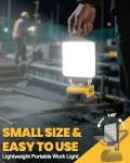LIVOWALNY 70W Cordless LED Work Light with USB Ports