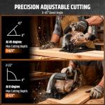 WOODSTARTER 7-1/4" Cordless Circular Saw with LED