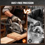 WOODSTARTER 7-1/4" Cordless Circular Saw with LED