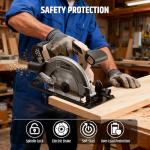 WOODSTARTER 7-1/4" Cordless Circular Saw with LED