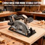 WOODSTARTER 7-1/4" Cordless Circular Saw with LED