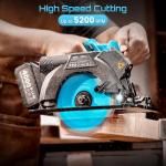 Seesii 6.5" Cordless Circular Saw with Laser