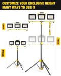 21000 Lumen Adjustable LED Work Light with Stand