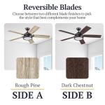 Smart Ceiling Fan with Remote Control, 52