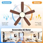 Smart 52" Ceiling Fan with Light & Remote