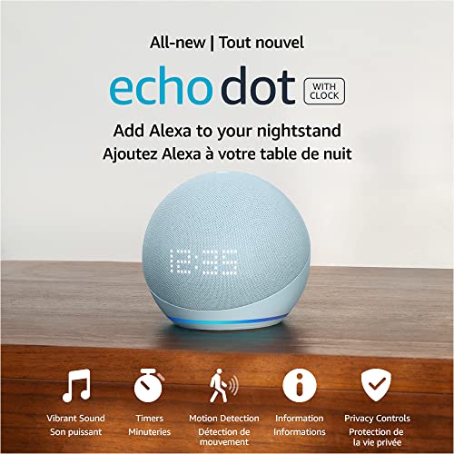 2022 Echo Dot with Clock and Alexa (Blue)