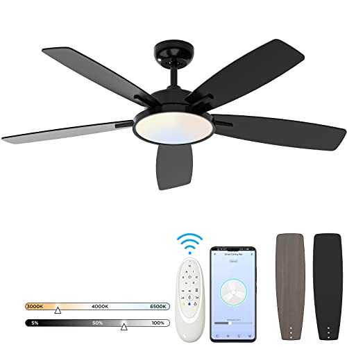 Smart 52" Ceiling Fan with Light & Remote
