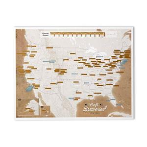 Scratch Off USA Map of Craft Breweries 22x17