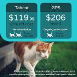 Smart Cat Tracker - No Monthly Fee, 2 Tags