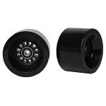 FREEDARE 83mm Longboard Wheels with Bearings (Black)