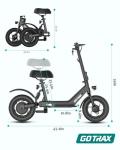 Gotrax A3 Electric Scooter with Adjustable Seat