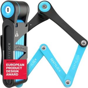 Compact High-Security Folding Bike Lock with Keys