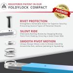 Compact High-Security Folding Bike Lock with Keys