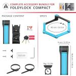Compact High-Security Folding Bike Lock with Keys