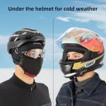 Winter Cycling Cap with Glasses Holes - Black