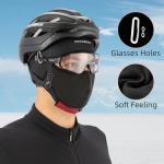 Winter Cycling Cap with Glasses Holes - Black