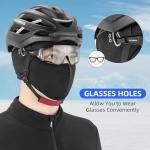 Winter Cycling Cap with Glasses Holes - Black