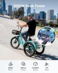 MOONCOOL Folding Electric Tricycle for Adults