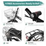 AVASTA 20" Folding Bike with 7-Speed and Rack