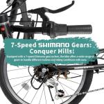 AVASTA 20" Folding Bike with 7-Speed and Rack