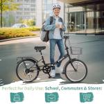 AVASTA 20" Folding Bike with 7-Speed and Rack