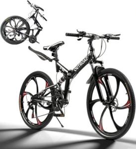 Omelaza 26-Inch Folding Mountain Bike for Adults