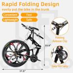 Omelaza 26-Inch Folding Mountain Bike for Adults