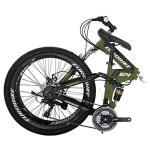 EUROBIKE 21-Speed Folding Mountain Bike, 26 Inch