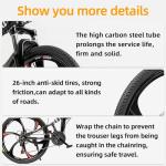Omelaza 26-Inch Folding Mountain Bike for Adults