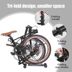 BGGFNZ 20" 7-Speed Folding Bike with Basket
