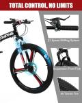 Ktaxon 26-Inch Foldable Mountain Bike with Dual Disc Brakes